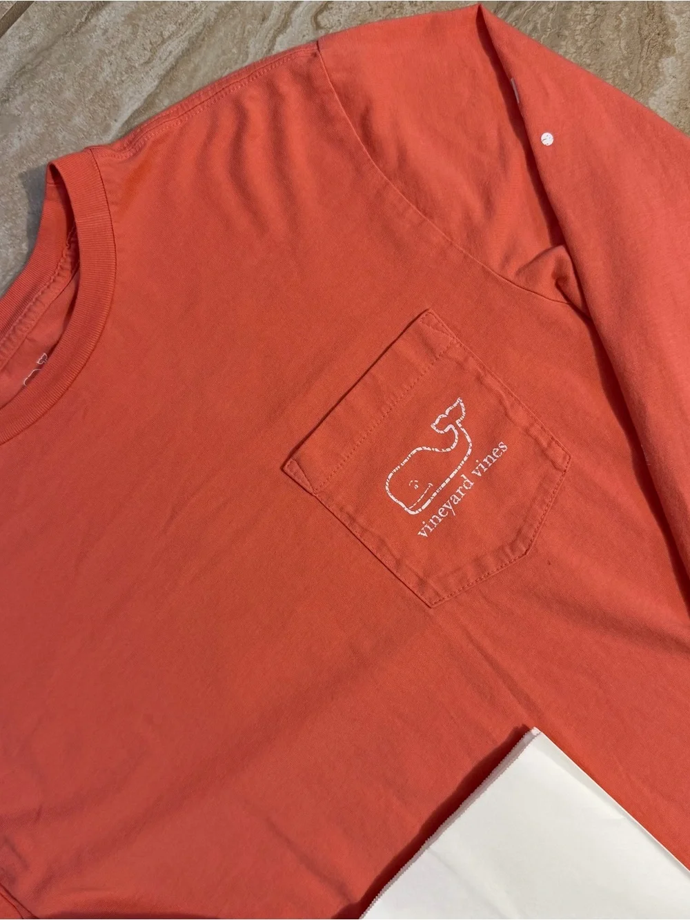 Vineyard Vines Coral Whale Long-Sleeve Shirt